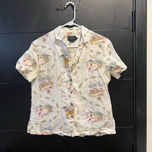 Pendleton ivory hawaiian  Print Men's Shirt size small